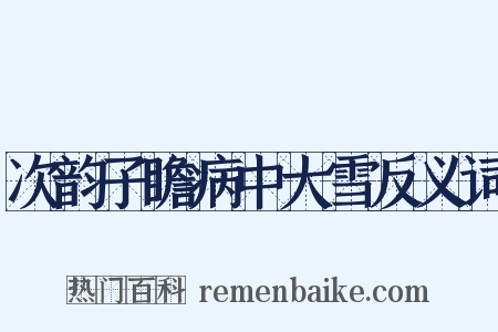 次韵子瞻病中大雪反义词是什么意思的图片